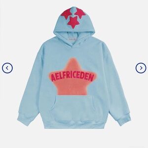 Aelfric Eden Vintage Star Hoodie- Blue size Smalll